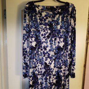 Nicole Miller Blue, White & Black Dress